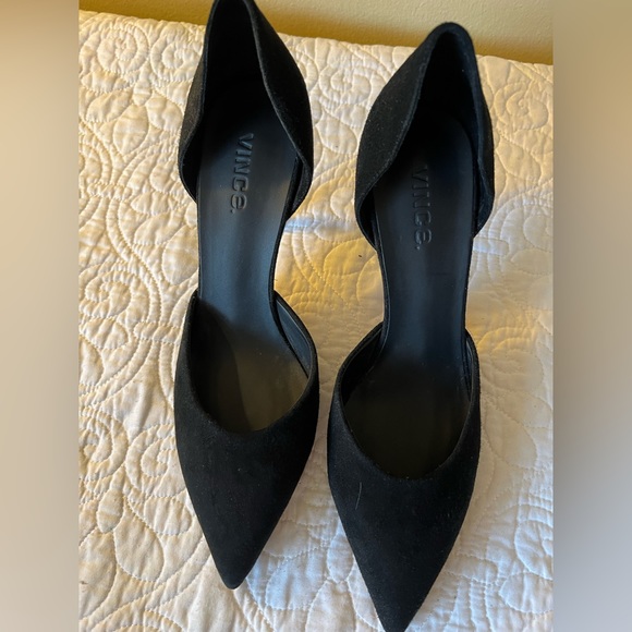 Vince Celeste Black Suede D’orsay Heels - Picture 2 of 8